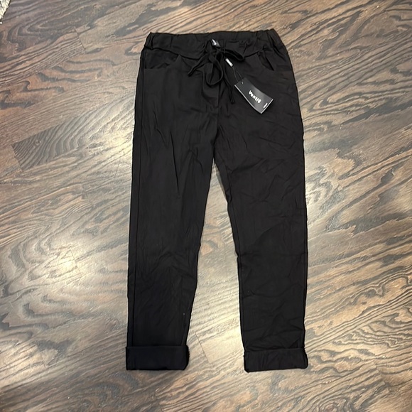 *SIZES ADDED*NWT Venti6 super soft, stretchy, comfy black jogger pants. - Picture 1 of 3